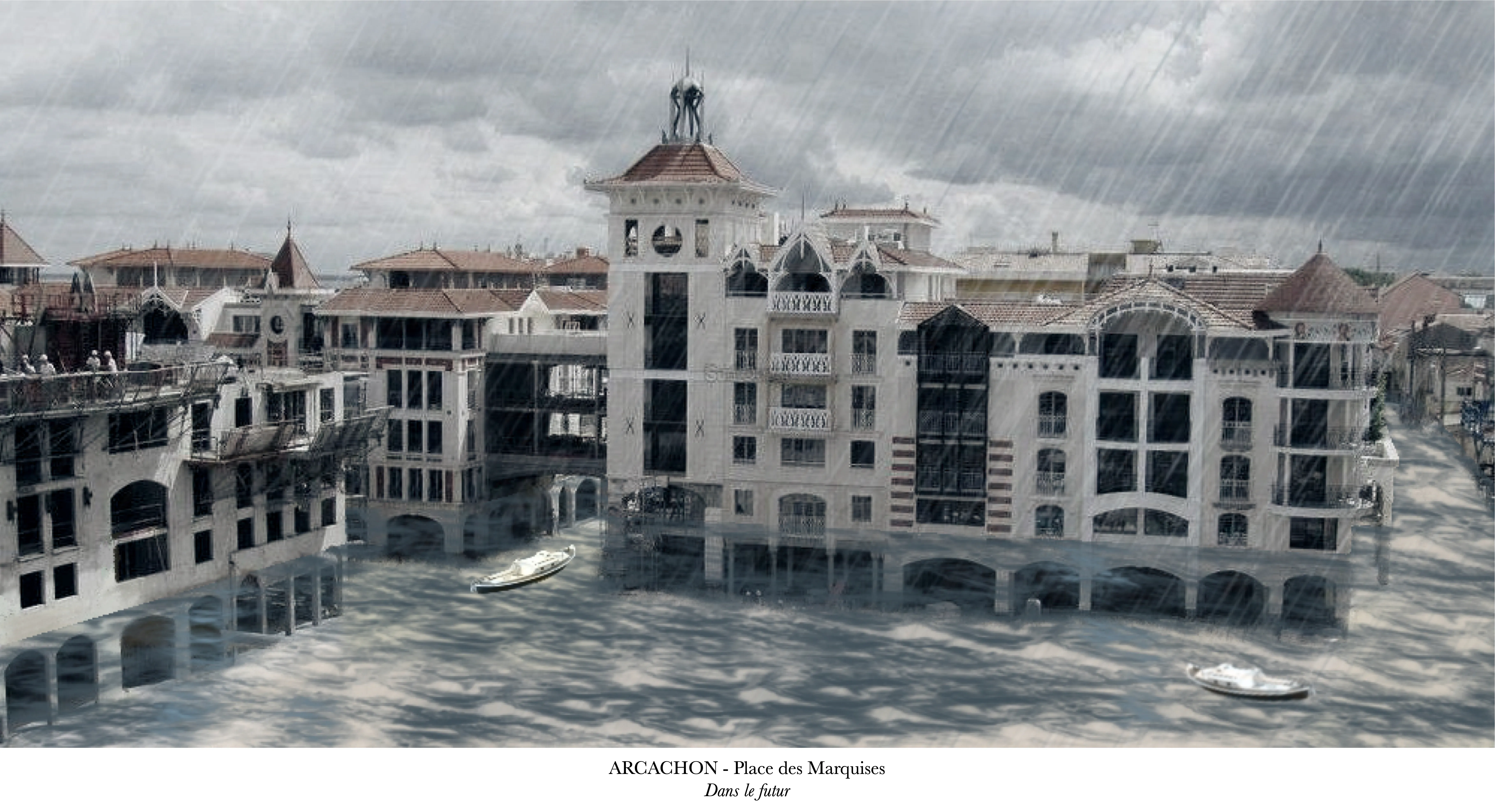 Arcachon, place des Marquises — dans le futur