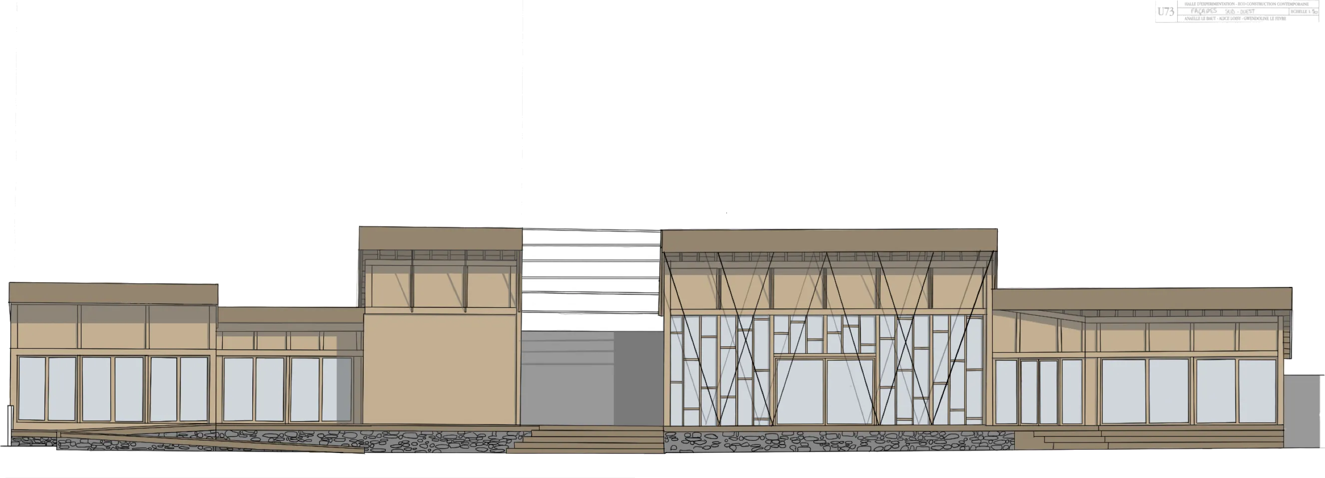 Façade principale sur cours