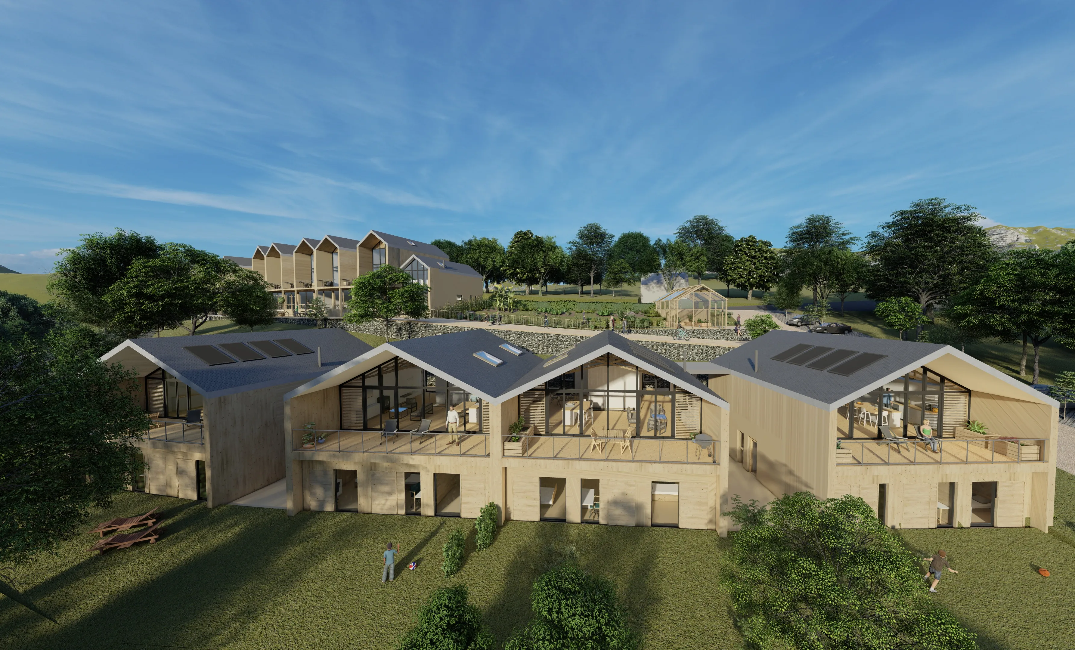 Les logements familiaux, au Sud