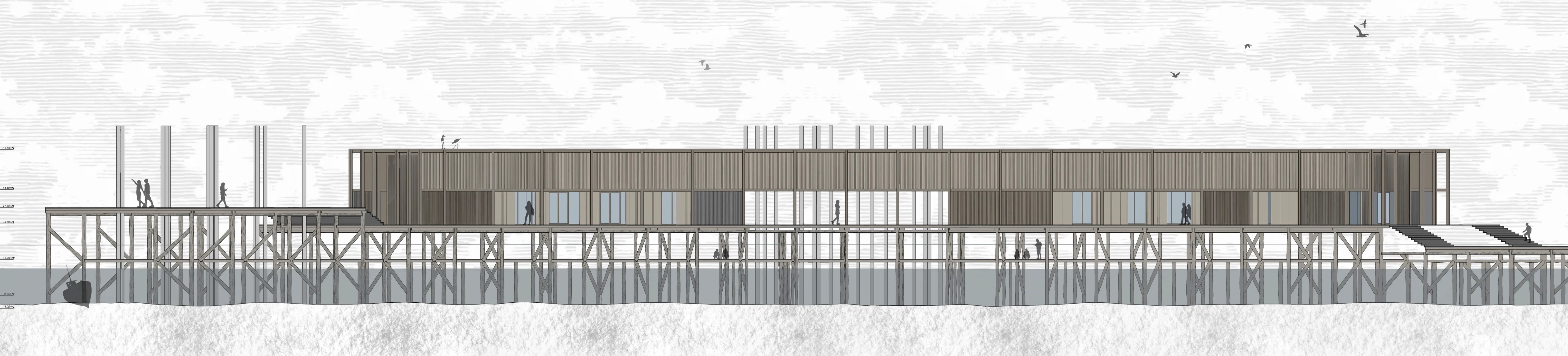 Façade intérieure ouest