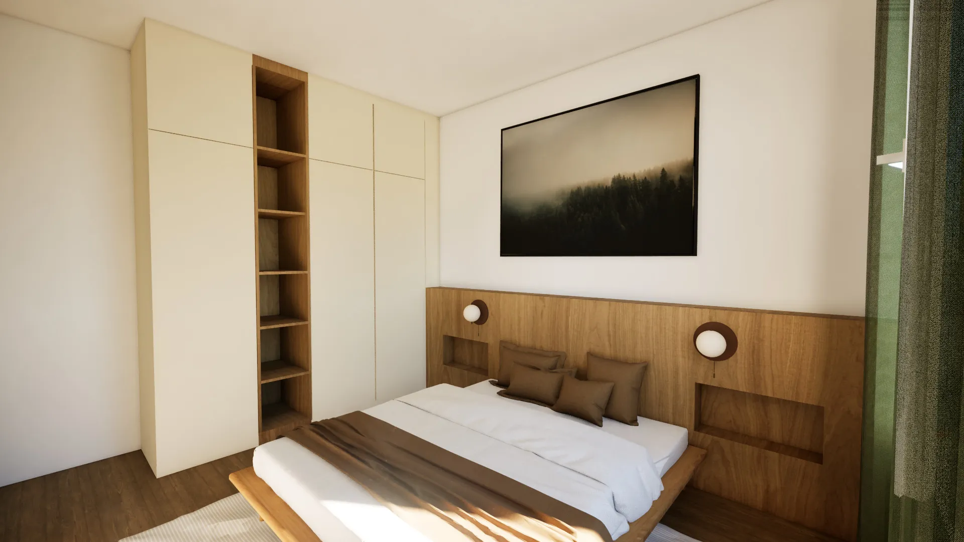 La chambre et ses rangements